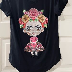 Frida Khalo sequin T-shirt